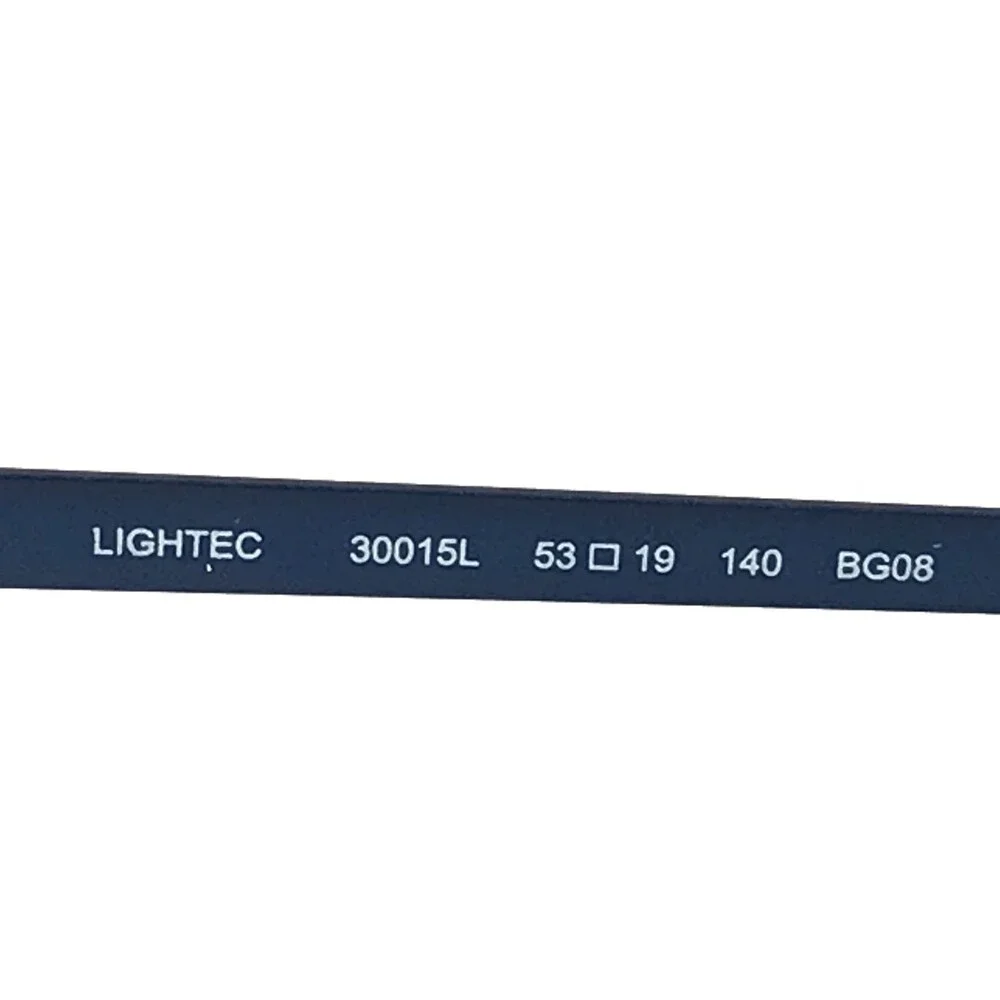 Lightec by Morel Eyeglasses Frames 30015L BG08 Black Blue Rectangle 53-19-140